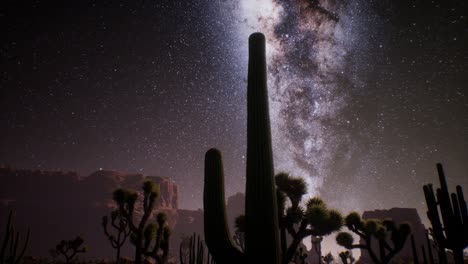 la vía láctea sobre el desierto de utah, ee.uu.