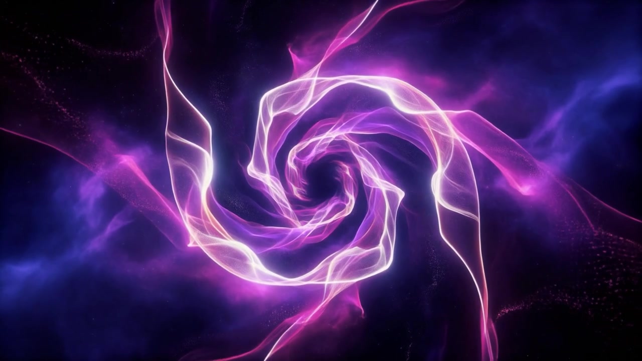 Abstracte Gloeiende Paarse en Roze Energiewervel Animatie