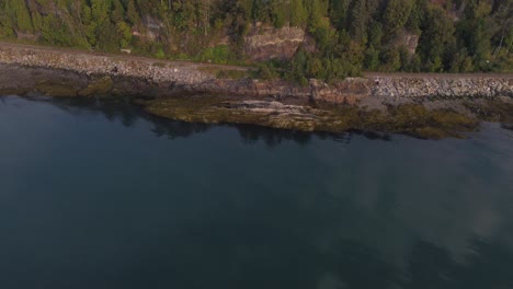 drone-reveals-Fairmont-Le-Manoir-Richelieu,-Charlevoix,-Quebec-Canada-aerial-footage-of-historical-colonial-building