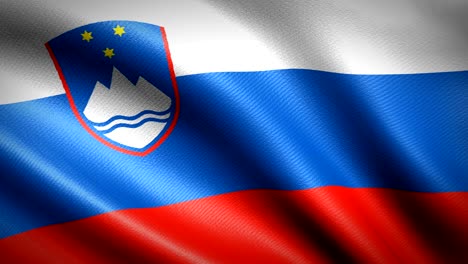 slovenia flag. seamless looping animation. 4k high definition video