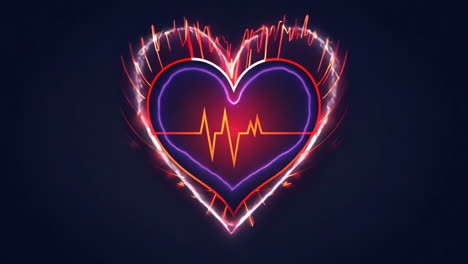 A heart with a red line through it. The heart is surrounded by a red line that looks like an ECG. The image has a dark background and a bright red color scheme