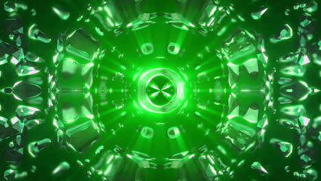 abstract green geometric kaleidoscope