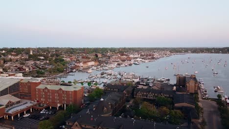 The-town-of-Newport-Rhode-Island-and-the-surrounding-harbor