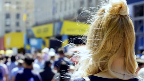 young girl at fan zone