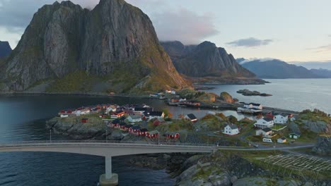 a slow flight over hamnoy norway