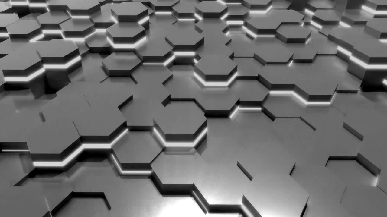 4k abstract tech cuadrícula de panal de miel.