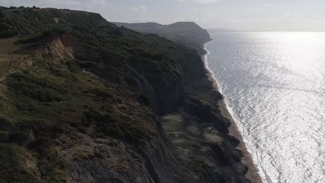 Charmouth-beach-and-Golden-cap-aerial