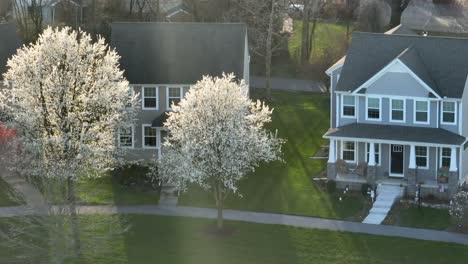 welcoming villas in american spring setting