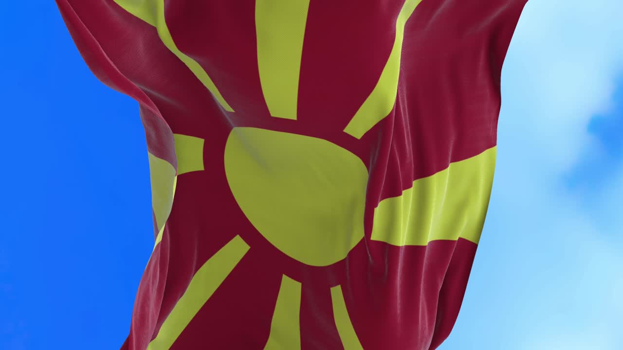 el bucle sin costuras de la bandera de macedonia.
