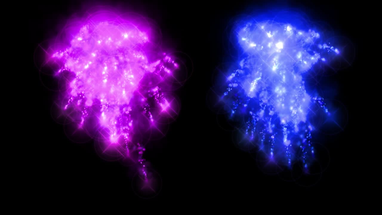 불꽃 색 입자 애니메이션 모션 그래픽