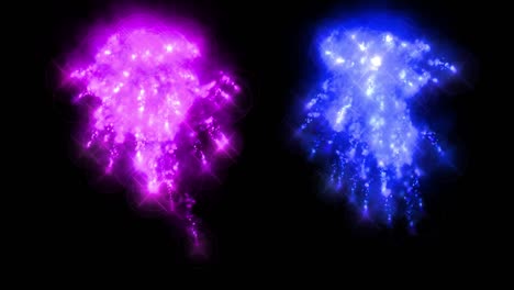 chispas de fuego partículas de color animación gráficos de movimiento