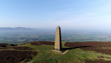 captain cooks monument - drone pivot around monument 2 - summer, clip 2