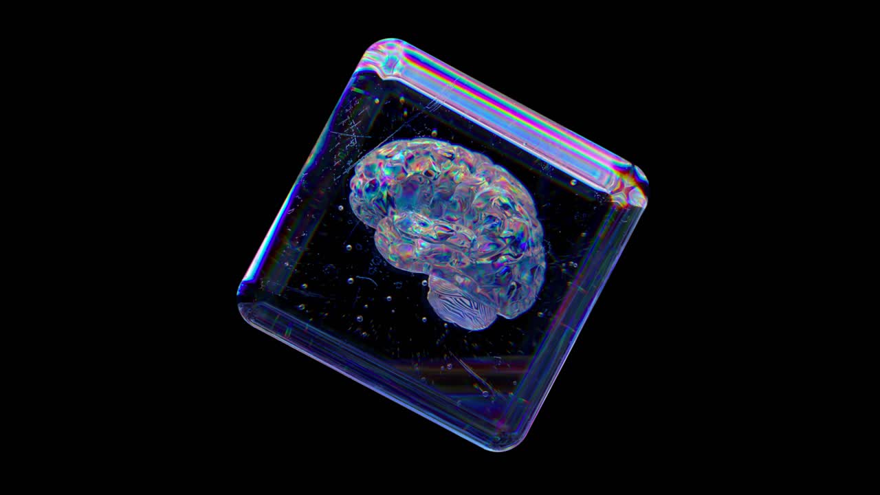 뇌와 같은 구조를 가진 추상적인 얼음 큐브