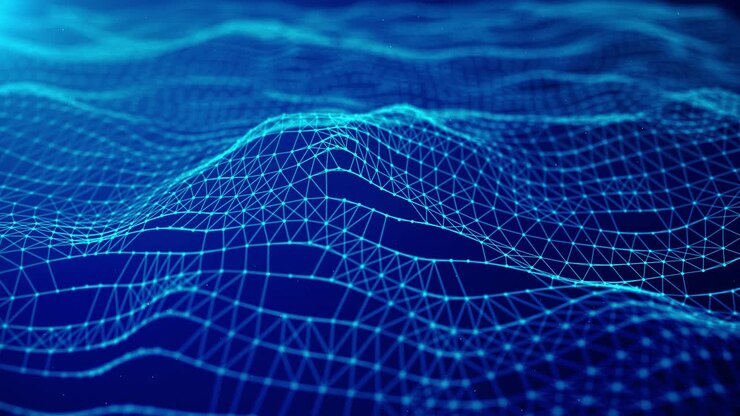 Sfondo poligonale astratto che collega punti e linee, connessione di rete globale, tecnologia digitale