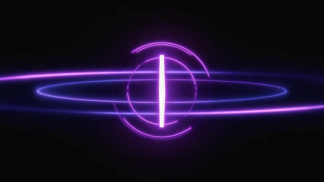 Abstract Neon Glowing Shapes