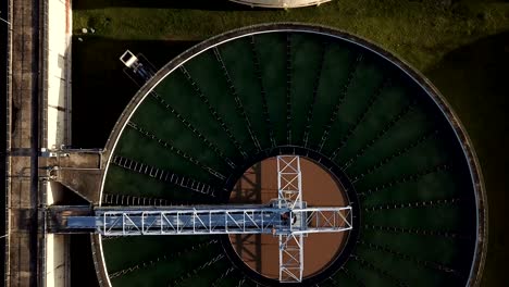 aerial view of water treatment plant