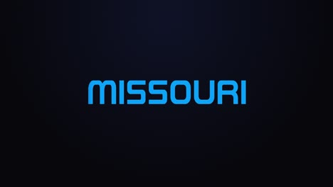 glowing explosion missouri text reveal blue and pink