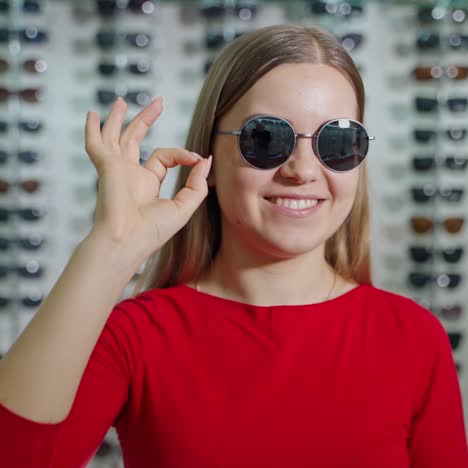 young woman with eyeglasses