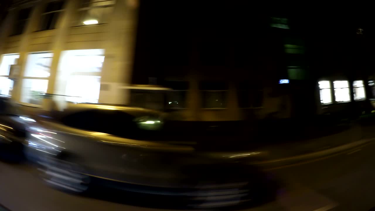 빠른 도시 드라이브 야간 도로 타임 스 사이드 뷰 루프 가능