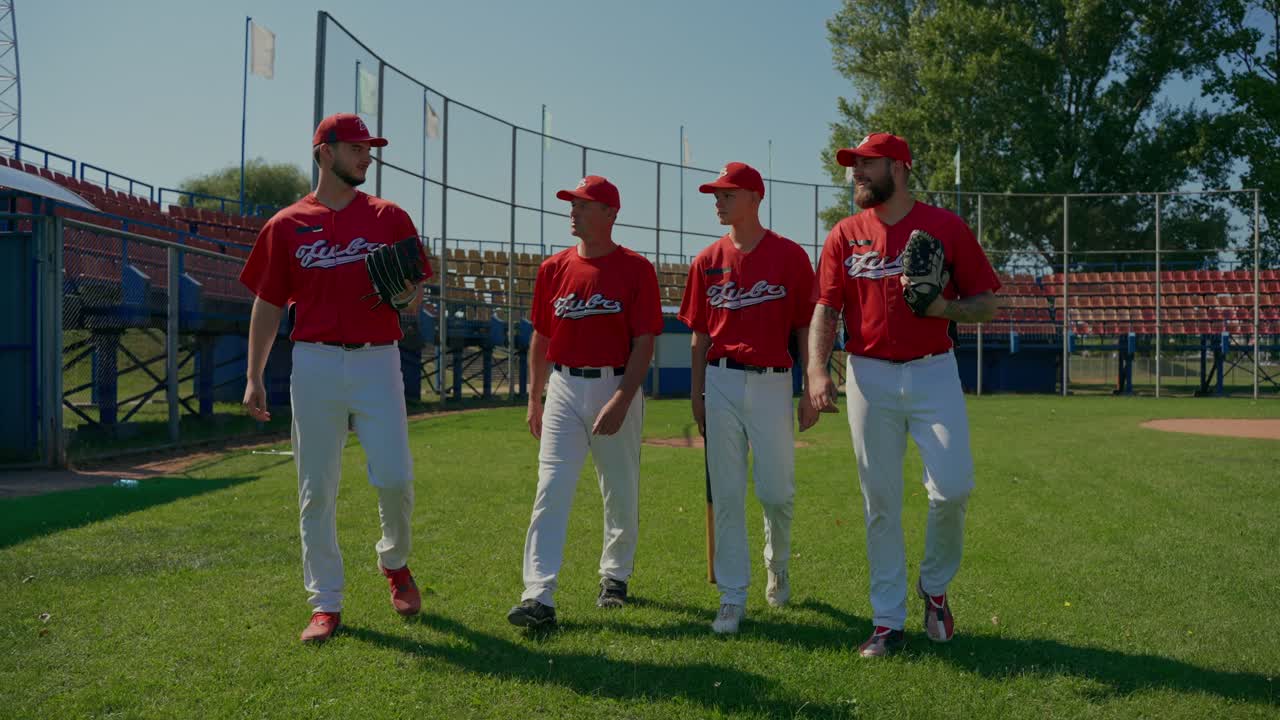Squadra di baseball sul campo
