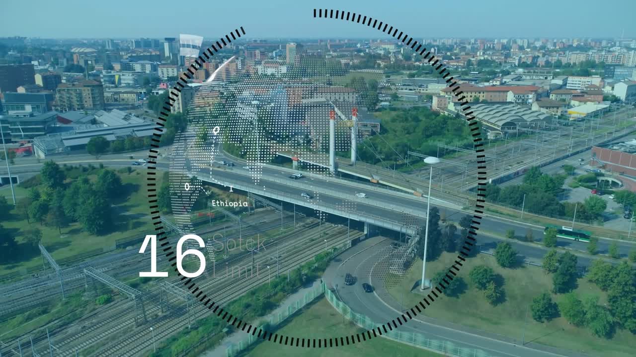 HUD overlay appearing on shot start, pulsing South America, counting progress to show stock limits