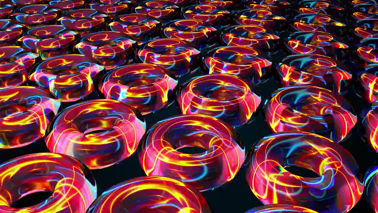 toros de neón de colores