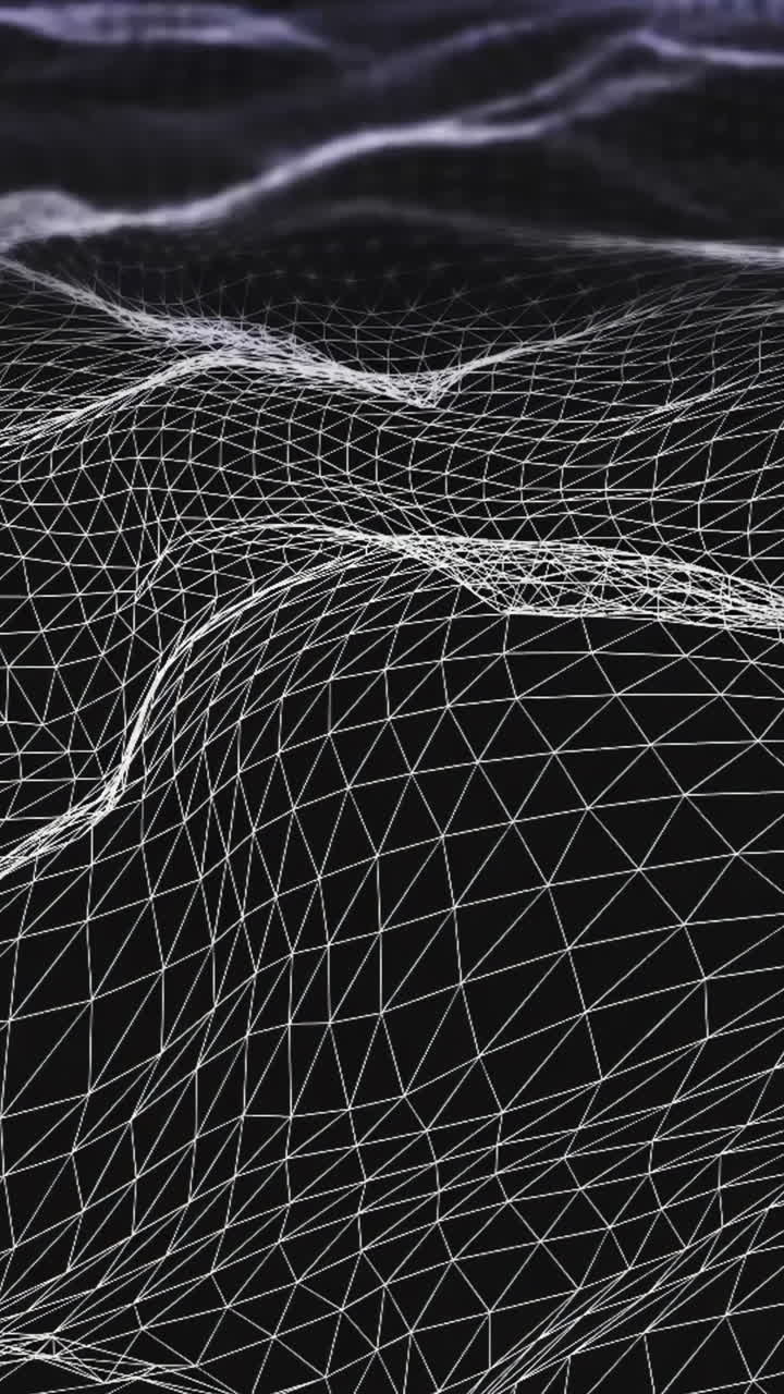 Abstract 3D Wireframe Landscape