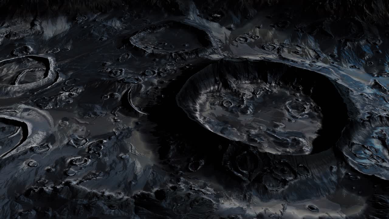 поверхность луны с множеством кратеров