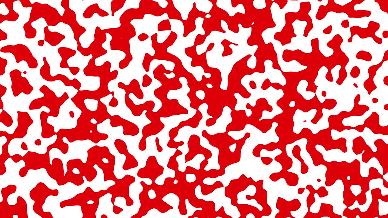 Abstract animation of red shapes morphing on white background. Seamless loop animated background, wallpaper.