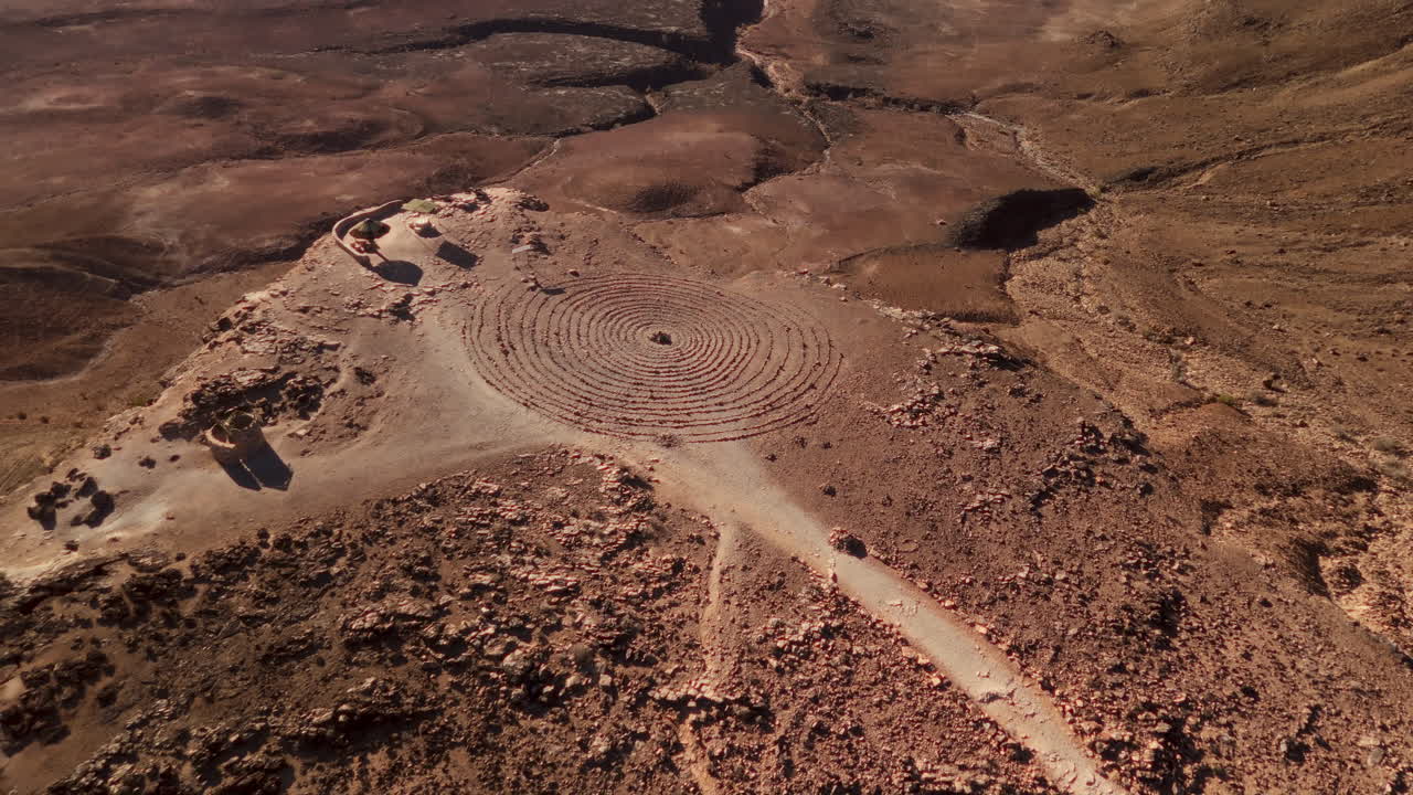 Ancient Spiral Geoglyph in the Desert