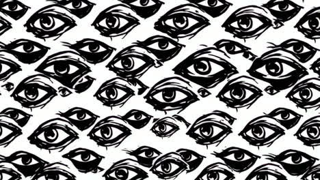 abstract black and white eye pattern