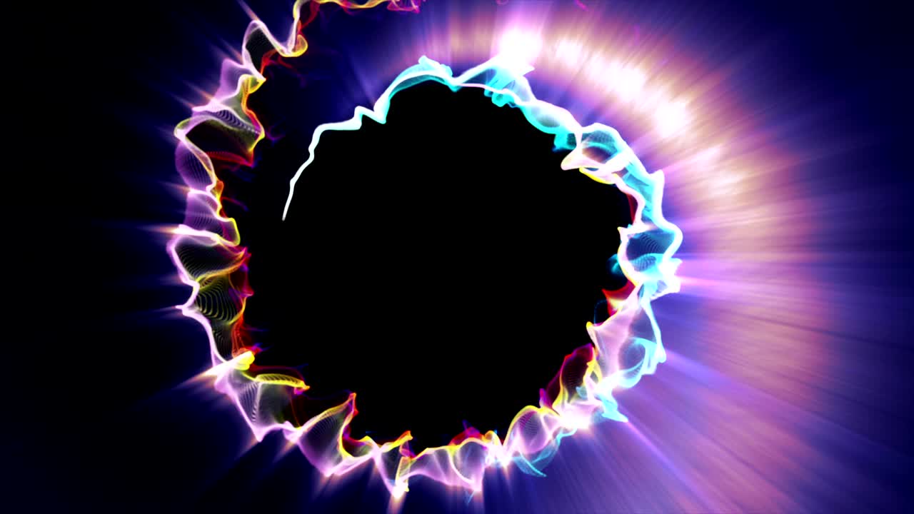 las partículas mágicas anillo fondo abstracto, animación, renderización, bucle