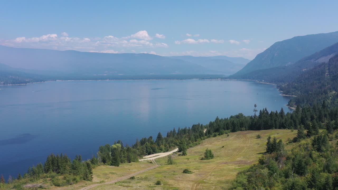 Lakeside Wonderland: Aerial Perspective of Little Shuswap Lake's Serenity