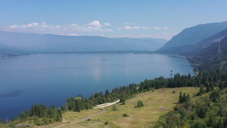 lakeside wonderland: aerial perspective of little shuswap lake's serenity