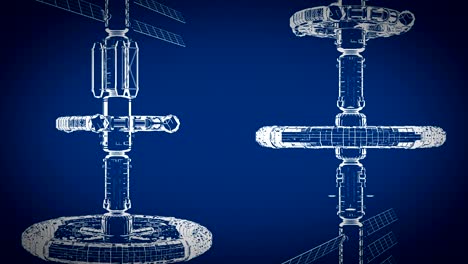 blueprint animated, abstract technical drawing moves vertically, seamless loop, cg animation