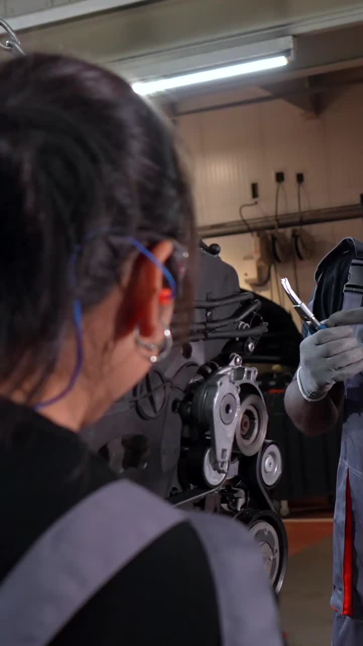 Engine being worked on