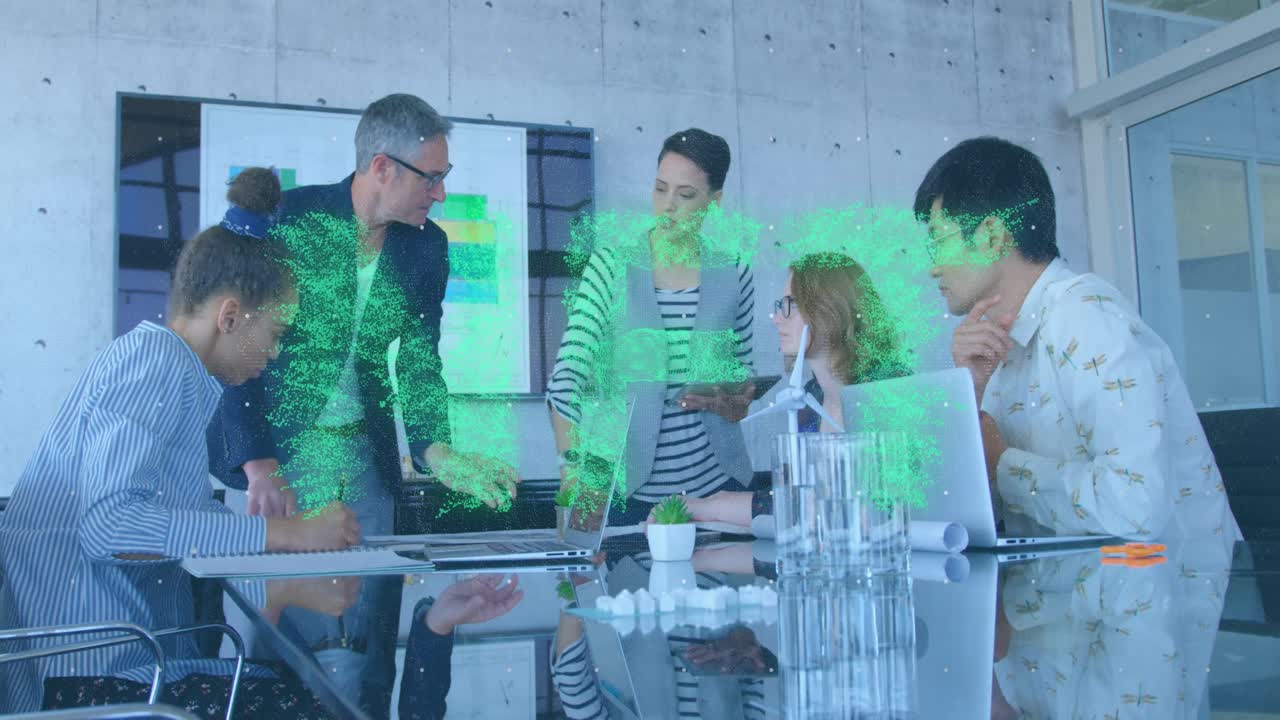 다양한 사업가들에 대한 nft 텍스트의 애니메이션