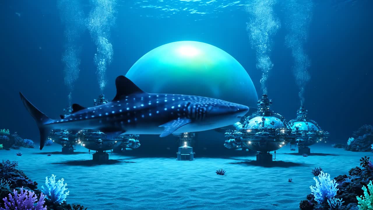 Underwater Habitat with Whale Shark