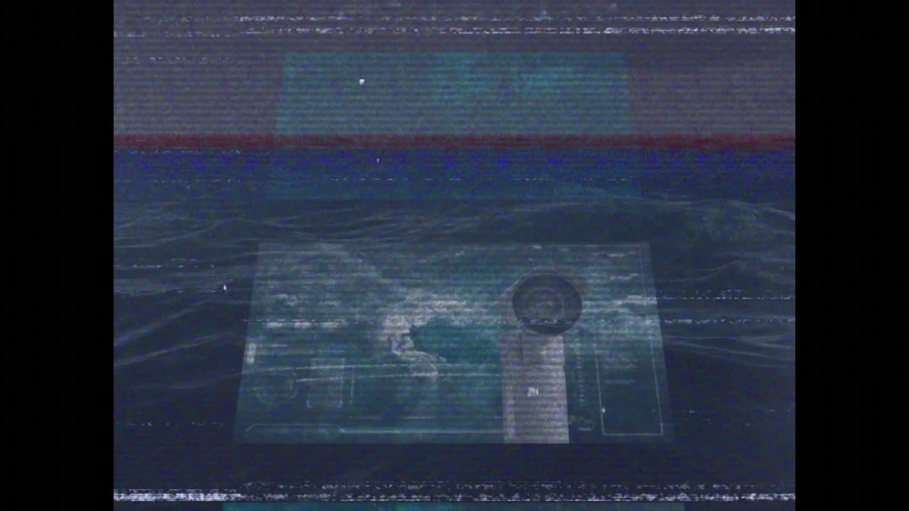 디지털 화면과 바다에 대한 간섭의 애니메이션