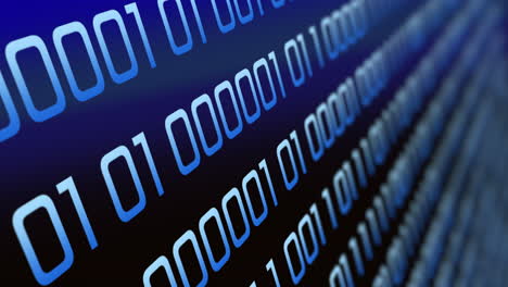 Wall of binary code