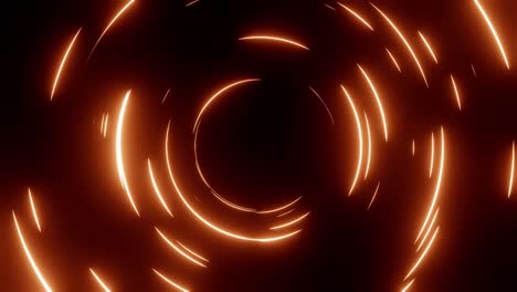 neon abstract glowing round tunnel. design element for your advertisement, sign, poster, banner. 4k