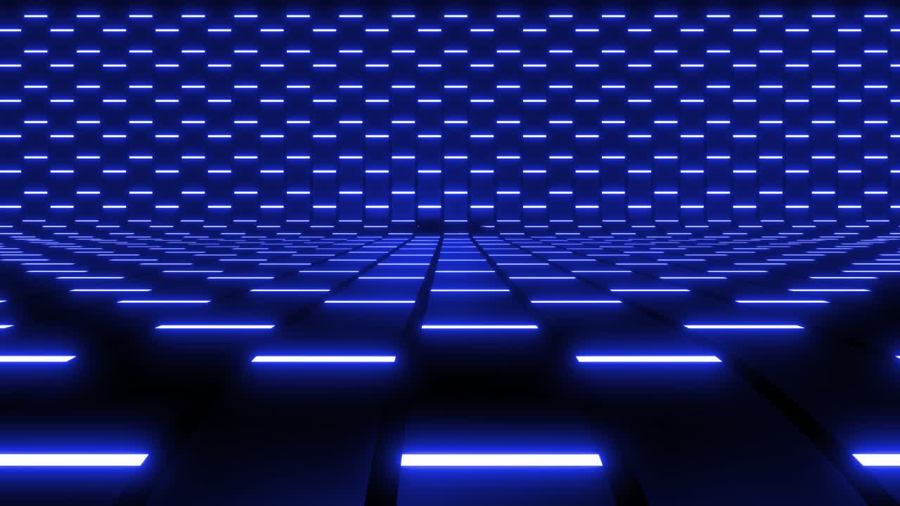Neon Blue Geometric Background