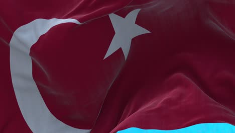 el bucle sin costuras de la bandera turca.