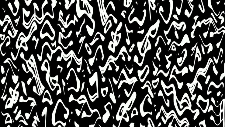 Vibrating musical icons on black background