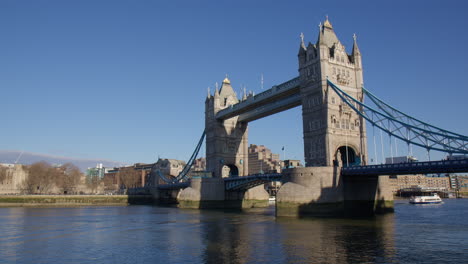 tower bridge over river thames in london, england, uk