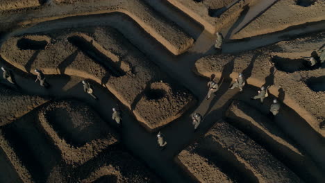 world war i trench warfare scene
