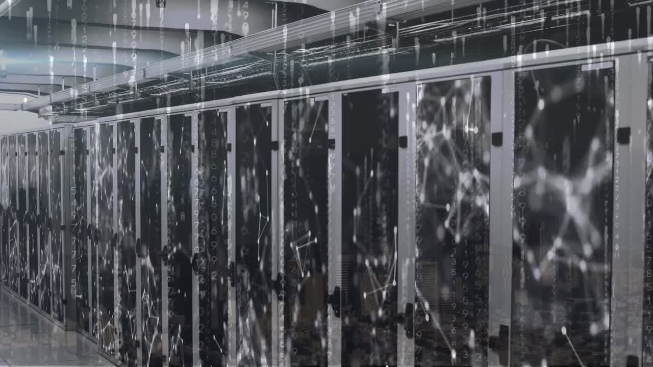 Animation of connections moving over servers