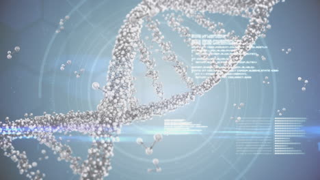 animation of dna strand and scientific data processing