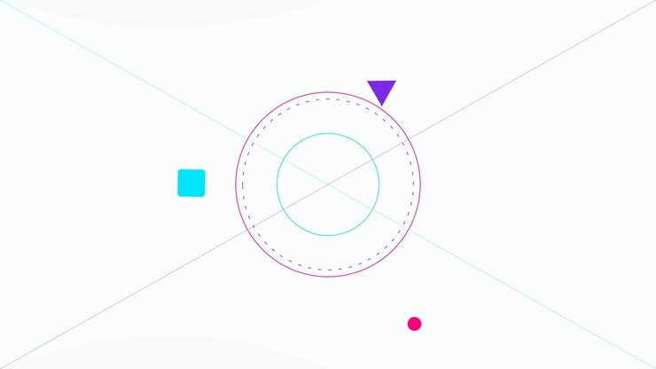 Abstract Motion Graphics with Rotating Geometric Shapes