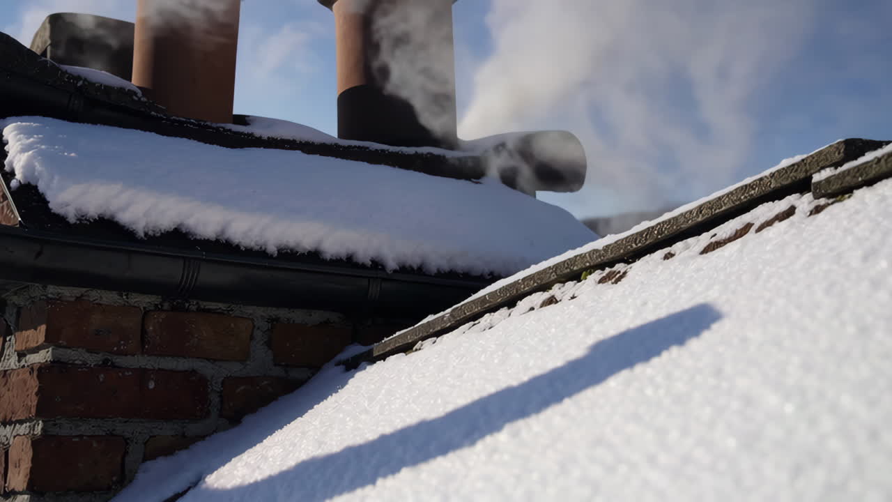paisaje de pueblo nevado de invierno